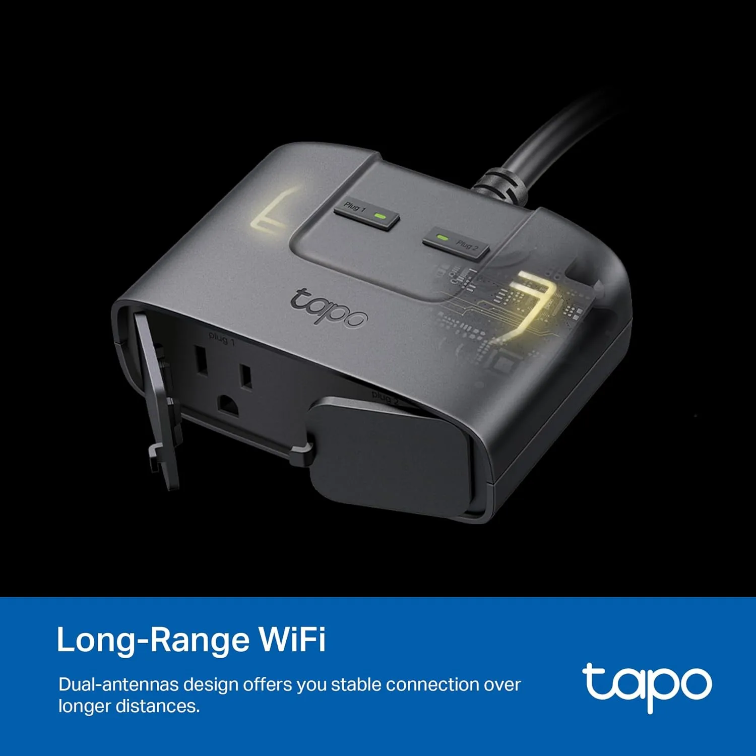 1773701696 363 TP Link Tapo Matter Outdoor Smart Plug 2 Individual Outlets IP65