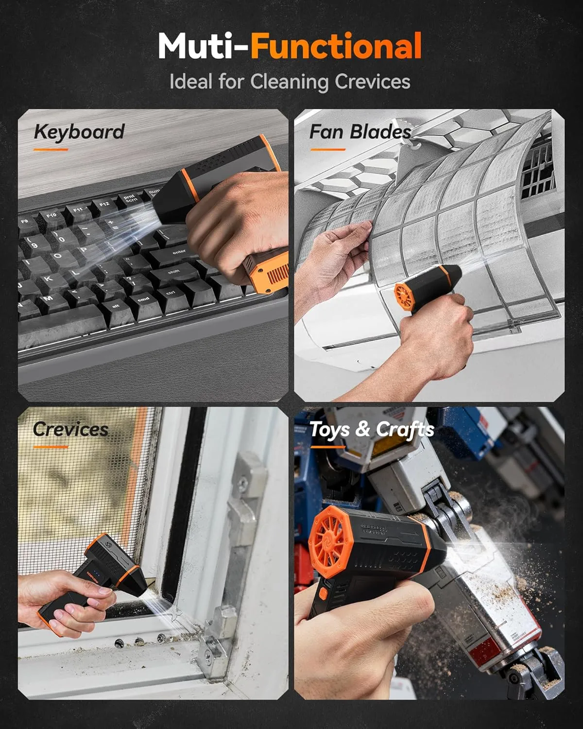 1773710449 518 WOLFBOX MF50 Compressed Air Duster 110000RPM Super Power Electric Air Duster