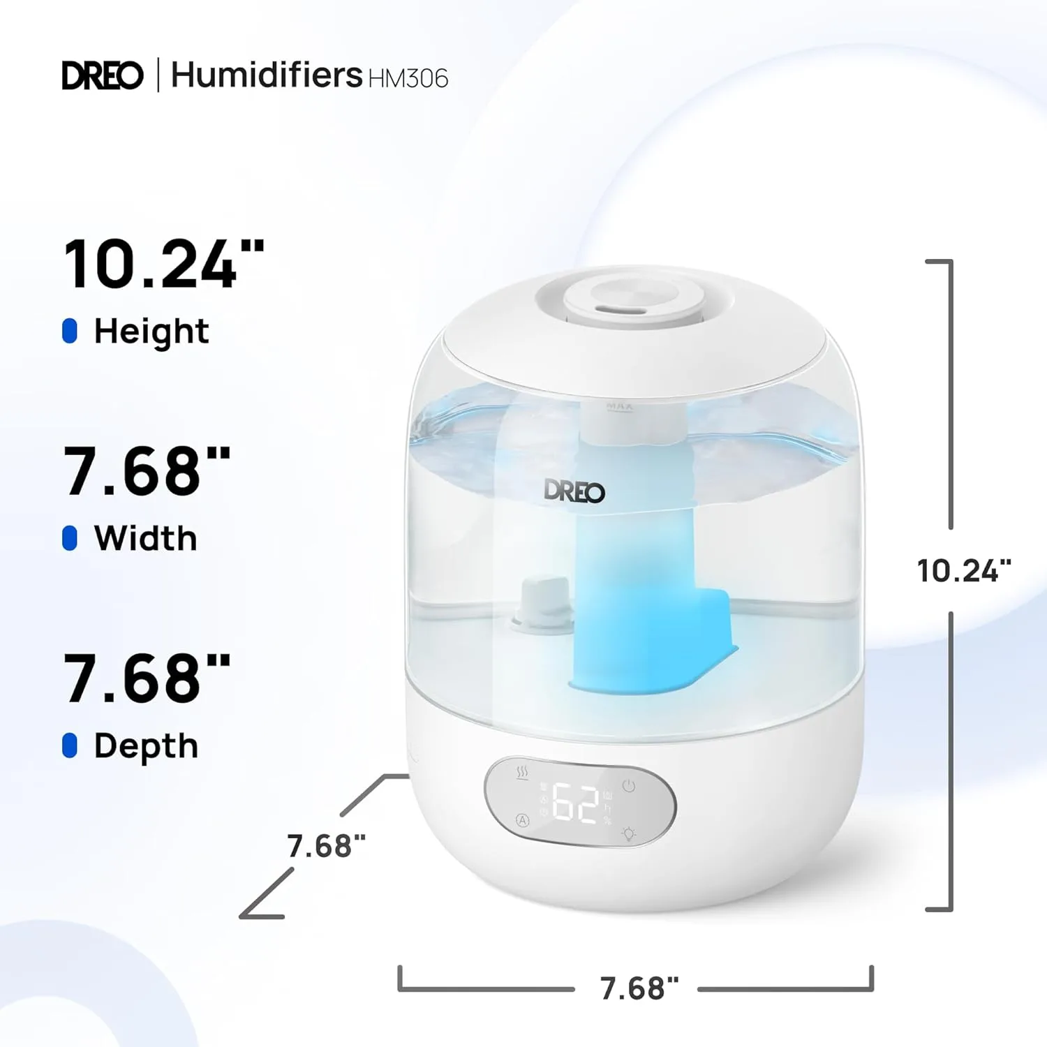1773807441 60 DREO Humidifiers for Bedroom 3L Top Fill 30H 26dB