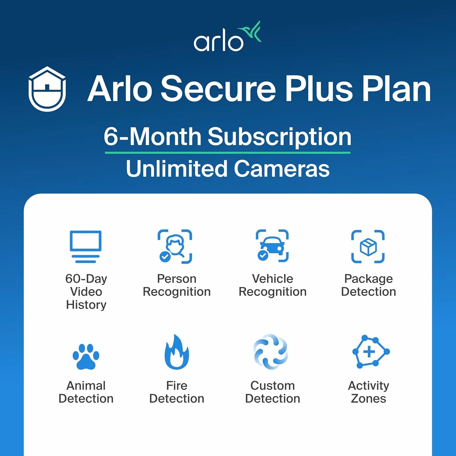 Arlo Security Plan Secure Plus 6 Month Subscription of
