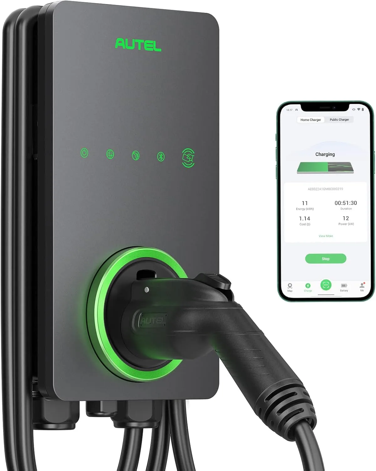 Autel Home Smart Electric Vehicle EV Charger up to 50Amp
