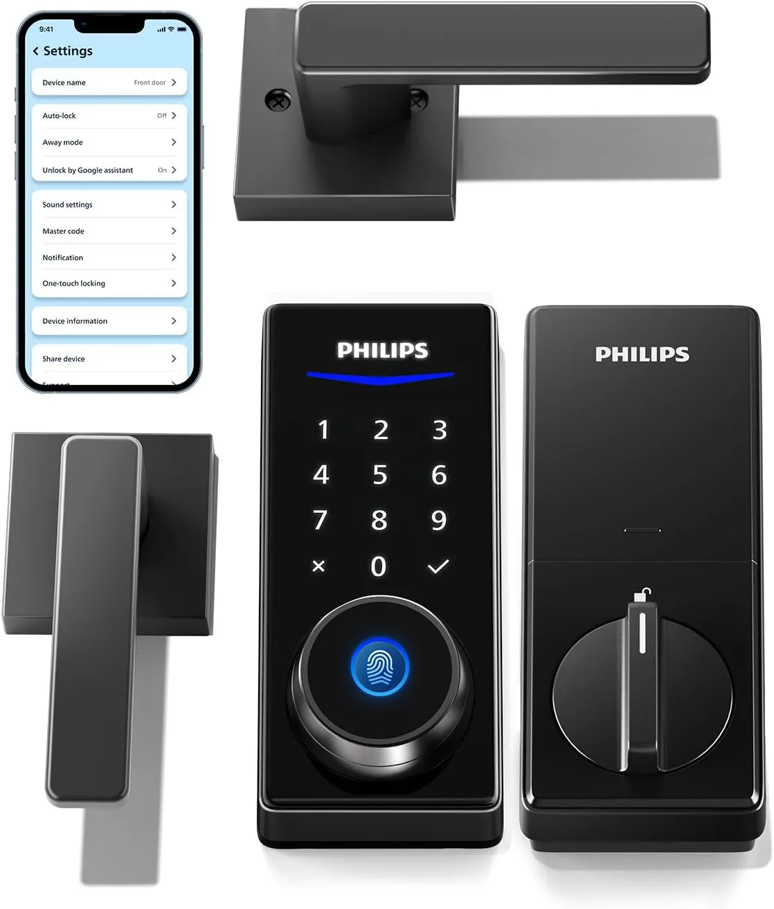 Philips Smart Lock with Handles Keyless Entry Door Lock Set