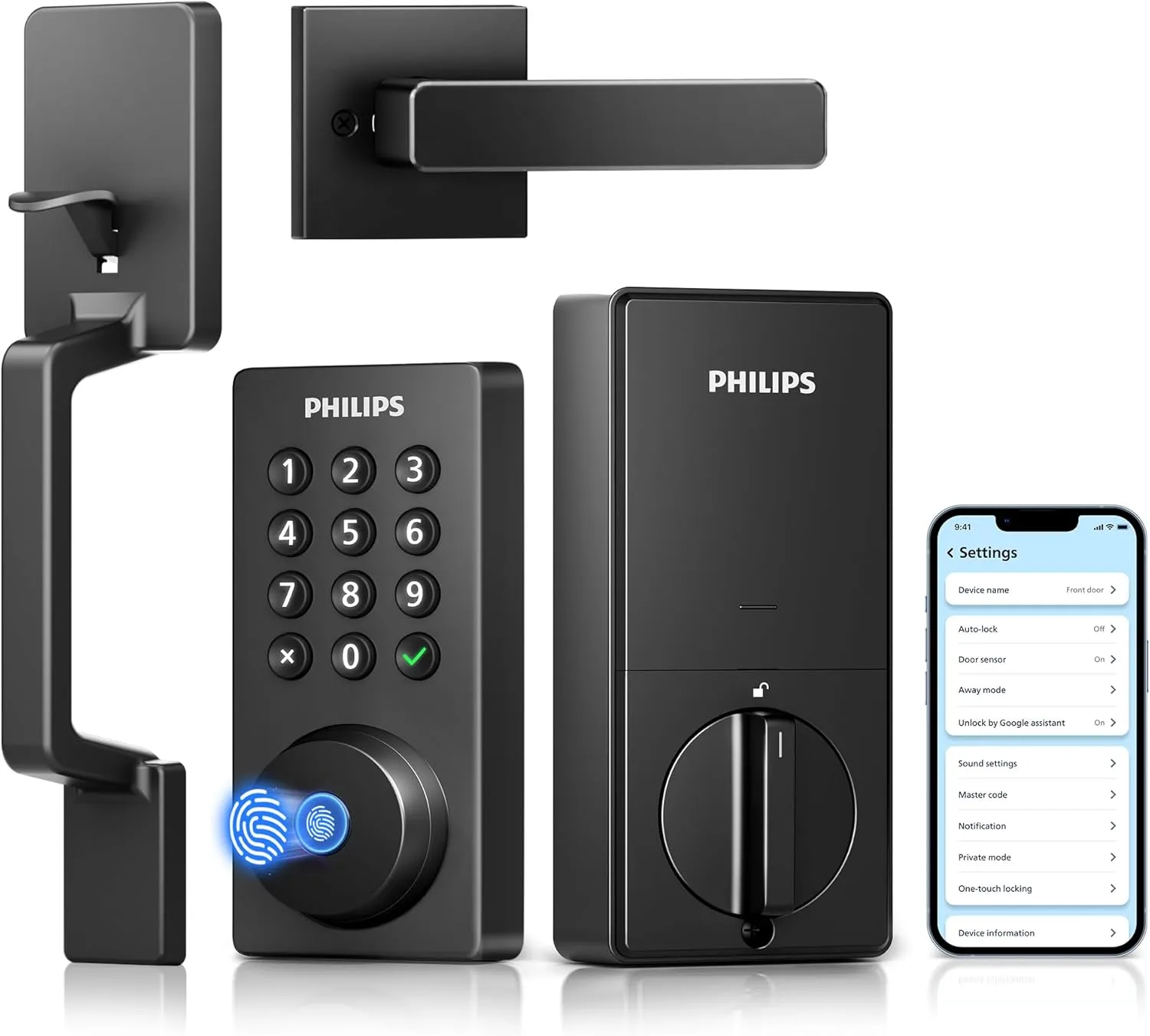 Philips Wi Fi Smart Door Lock Deadbolt with Handle Set Keyless