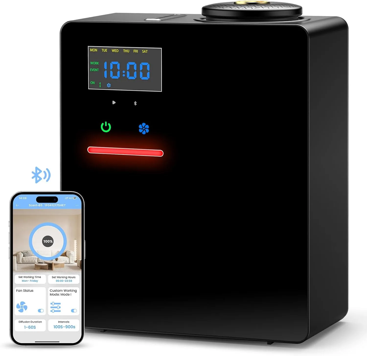 Waterless Essential Oil Diffuser 5000 SqFt Coverage for Large Home