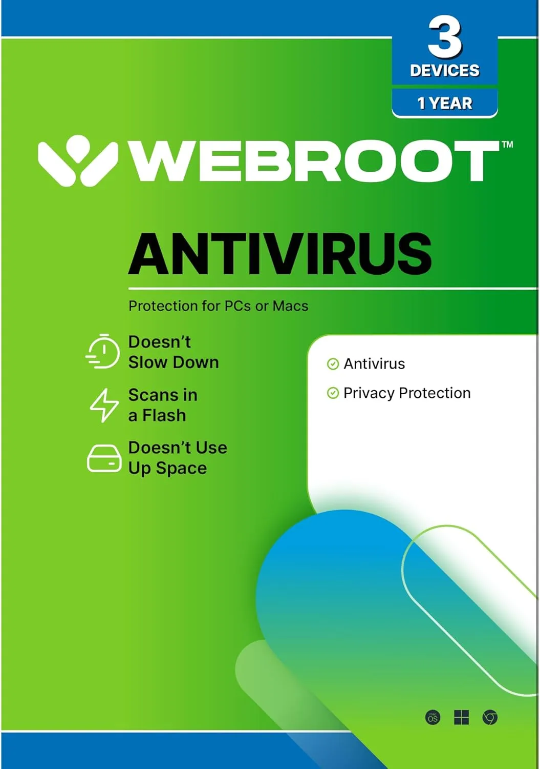Webroot Antivirus Software 2026 3 Device 1 Year