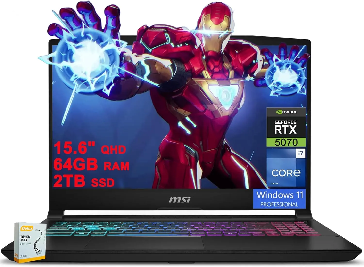 msi Katana 15 HX Gaming Laptop 156 QHD 165Hz