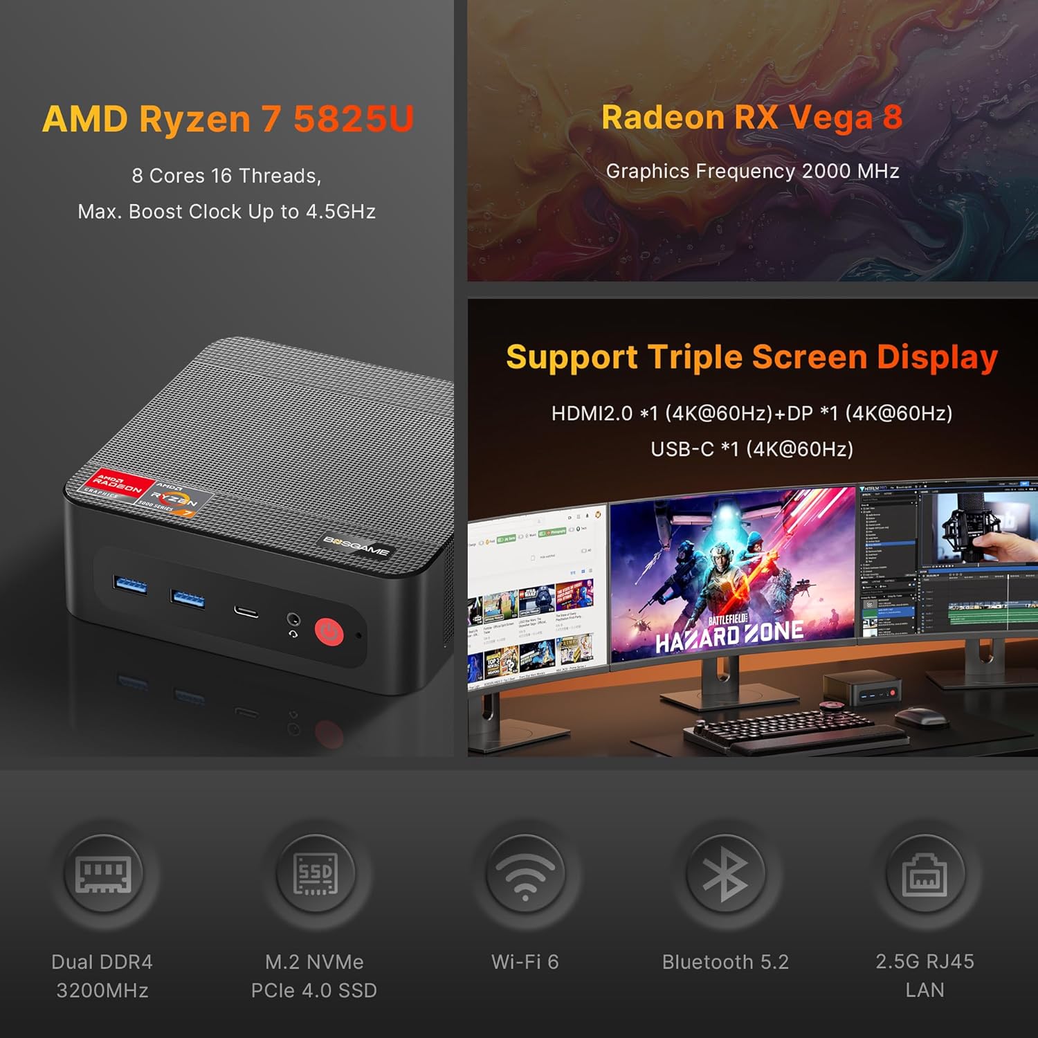 1770648415 642 BOSGAME P4 Light Gaming Mini PC Ryzen 7 5825U 32GB.jpg
