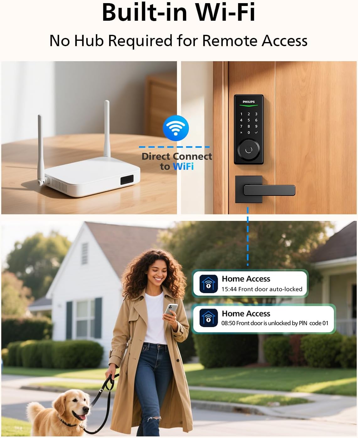 1771680289 386 Philips Built in WiFi Smart Lock Keyless Entry Door Lock with.jpg