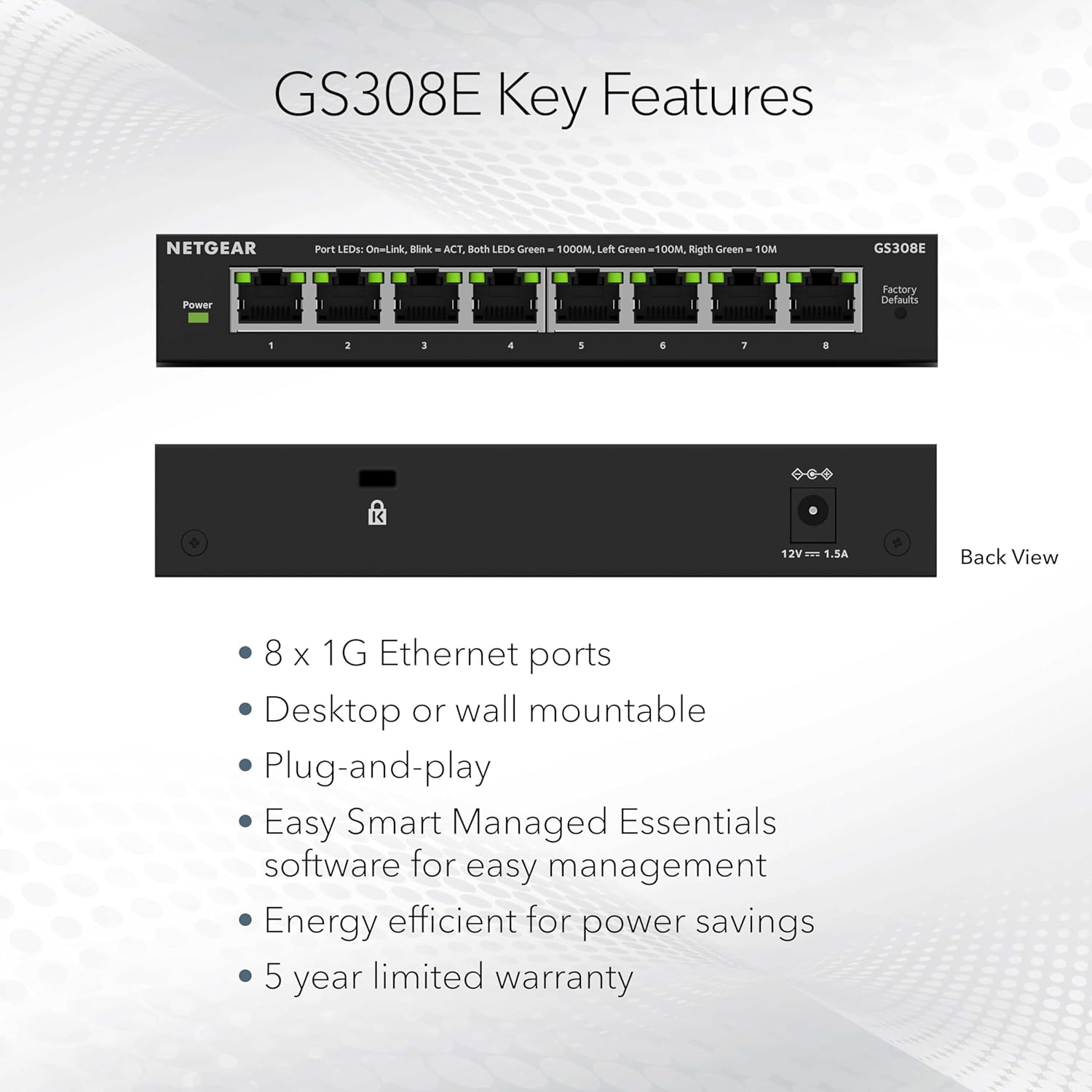 1771750275 808 NETGEAR 8 Port Gigabit Ethernet Easy Smart Managed Essentials Switch GS308E.jpg