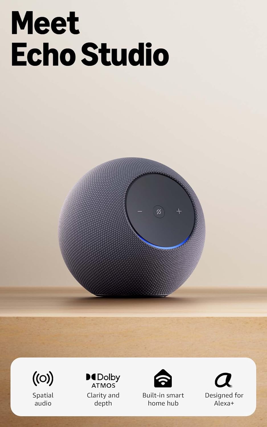 Amazon Echo Studio newest model compact design immersive spatial audio.jpg