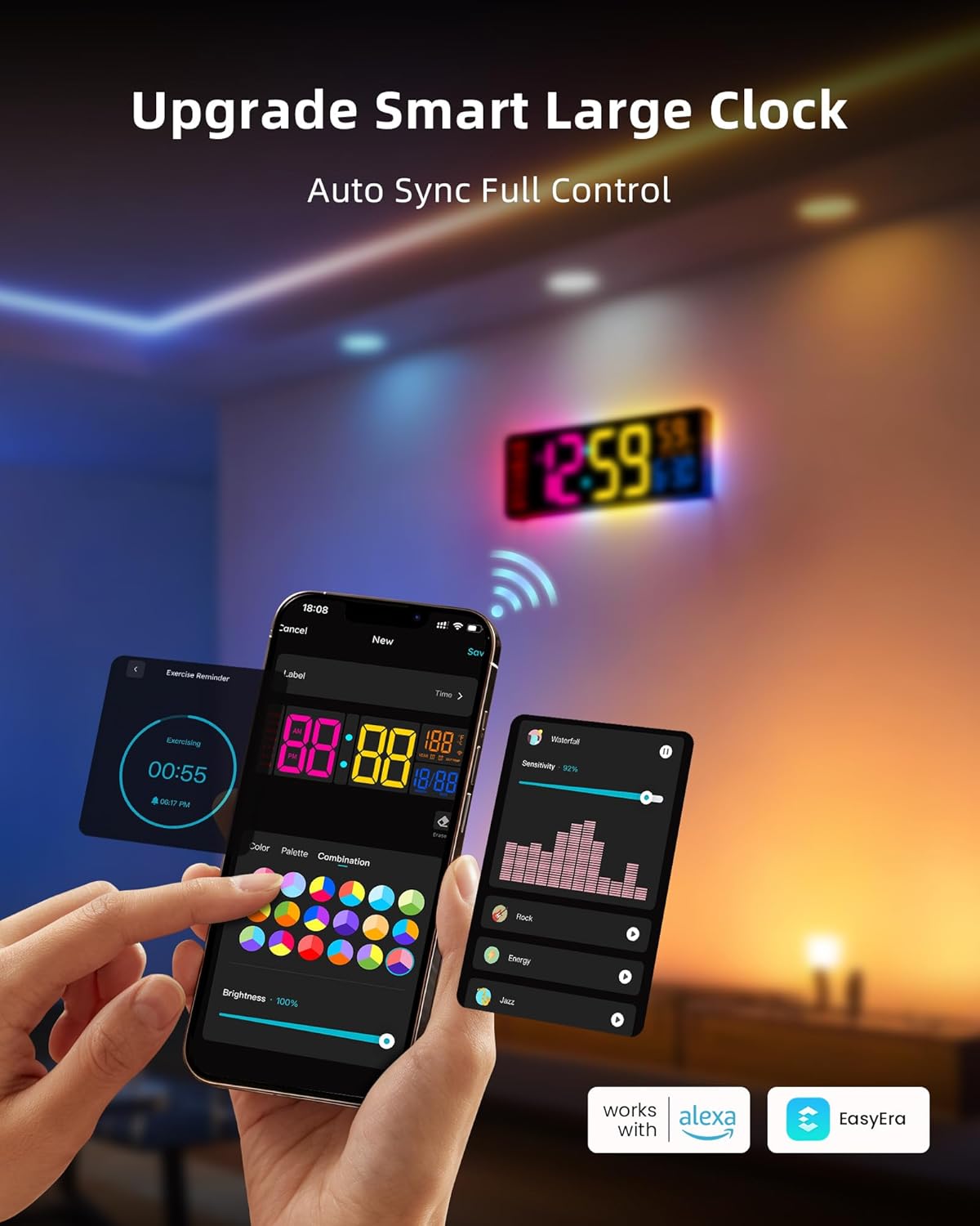 1772727801 947 Smart Digital Wall Clock with App Control 165 Large RGBIC.jpg