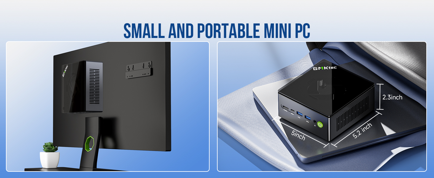 mini computer desktop pc space saving vesa mount installation portable travel on the go