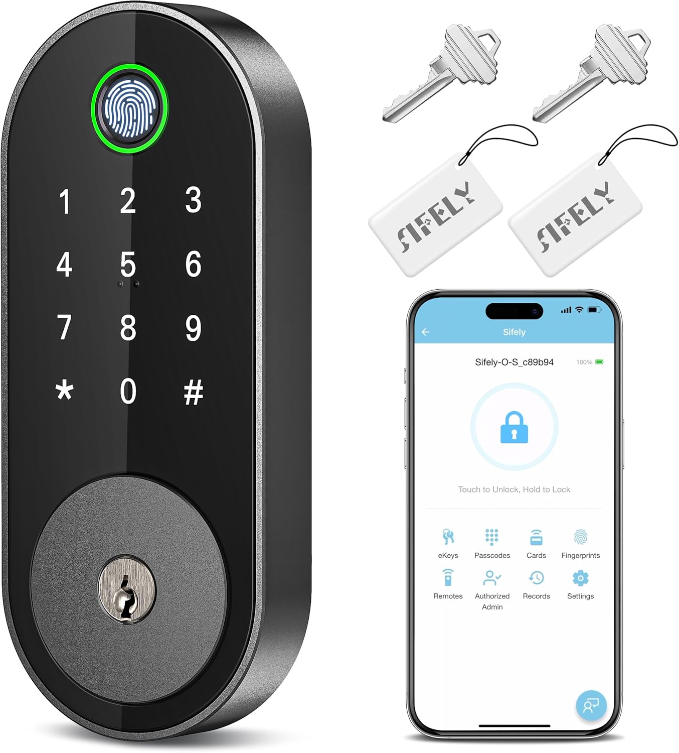 Fingerprint Smart Deadbolt with Keypad – Keyless Entry Lock for.jpg