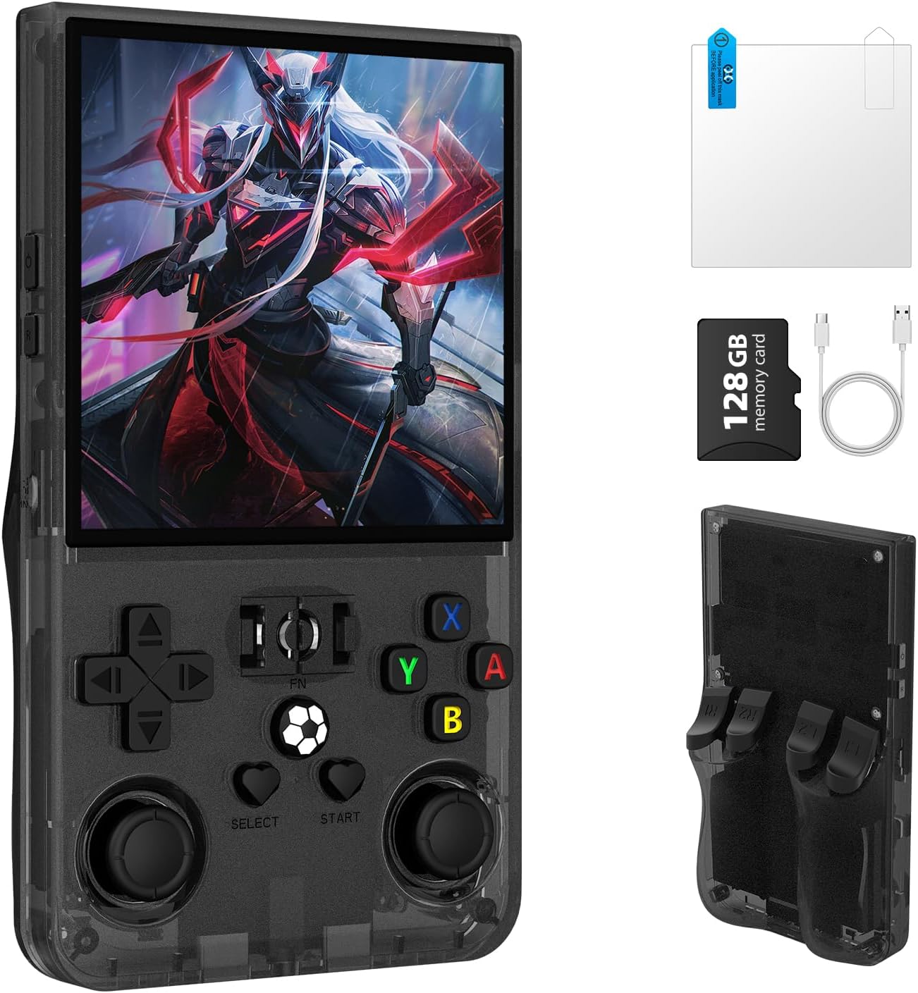 R36MAX Retro Handheld Gaming Console Built in 22000 Classic Games Open.jpg