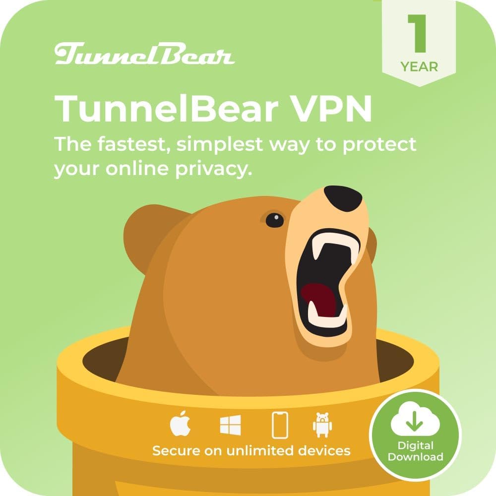 TunnelBear VPN Unlimited Devices 1 Year Subscription VPN Software for Internet.jpg